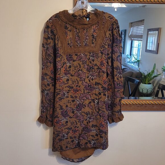 Free People Brown Floral Mini Dress - Picture 4 of 8